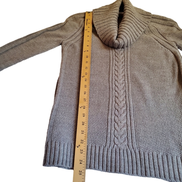 Calvin Klein Turtleneck Sweater Womens Small Gray Cableknit S - Picture 10 of 14